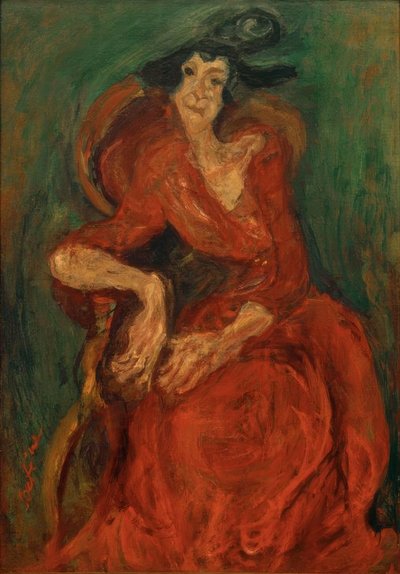 Ch. Soutine, De vrouw in rood door Chaim Soutine